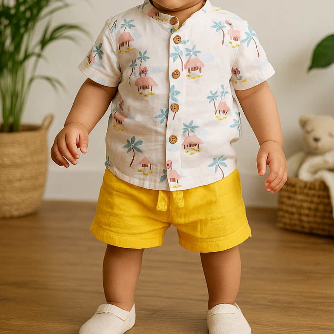 Baby Shirt & Shorts Set – 100% Eco Cotton, Prewashed