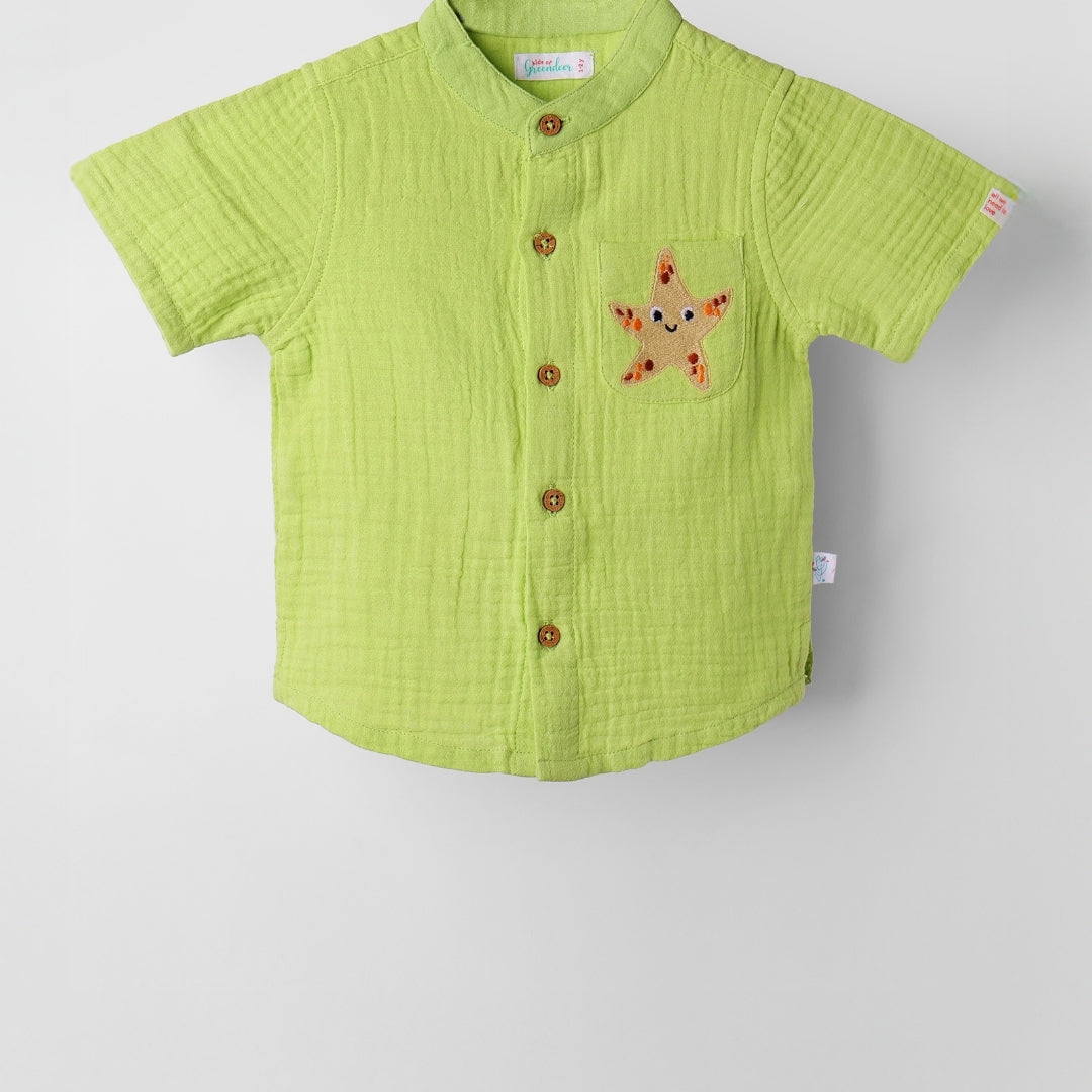 Eco Cotton Baby Shirt – Prewashed Muslin, Gentle & Soft