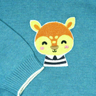 Blissful Reindeer Teal Sweater