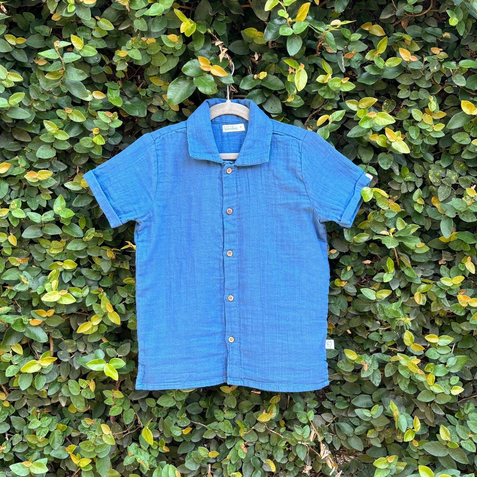Resort Collar Shirt with Shorts Set of 3 Greek Blue