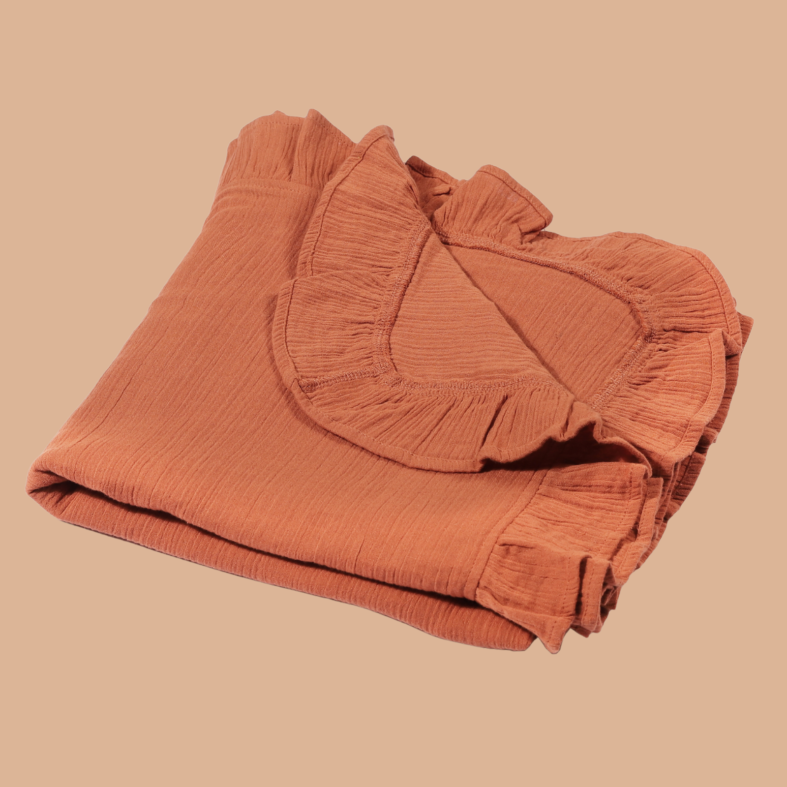 Greendeer 100% Crinkle Cotton Rust Swaddle Cloth