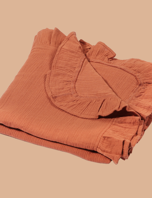 Greendeer 100% Crinkle Cotton Rust Swaddle Cloth