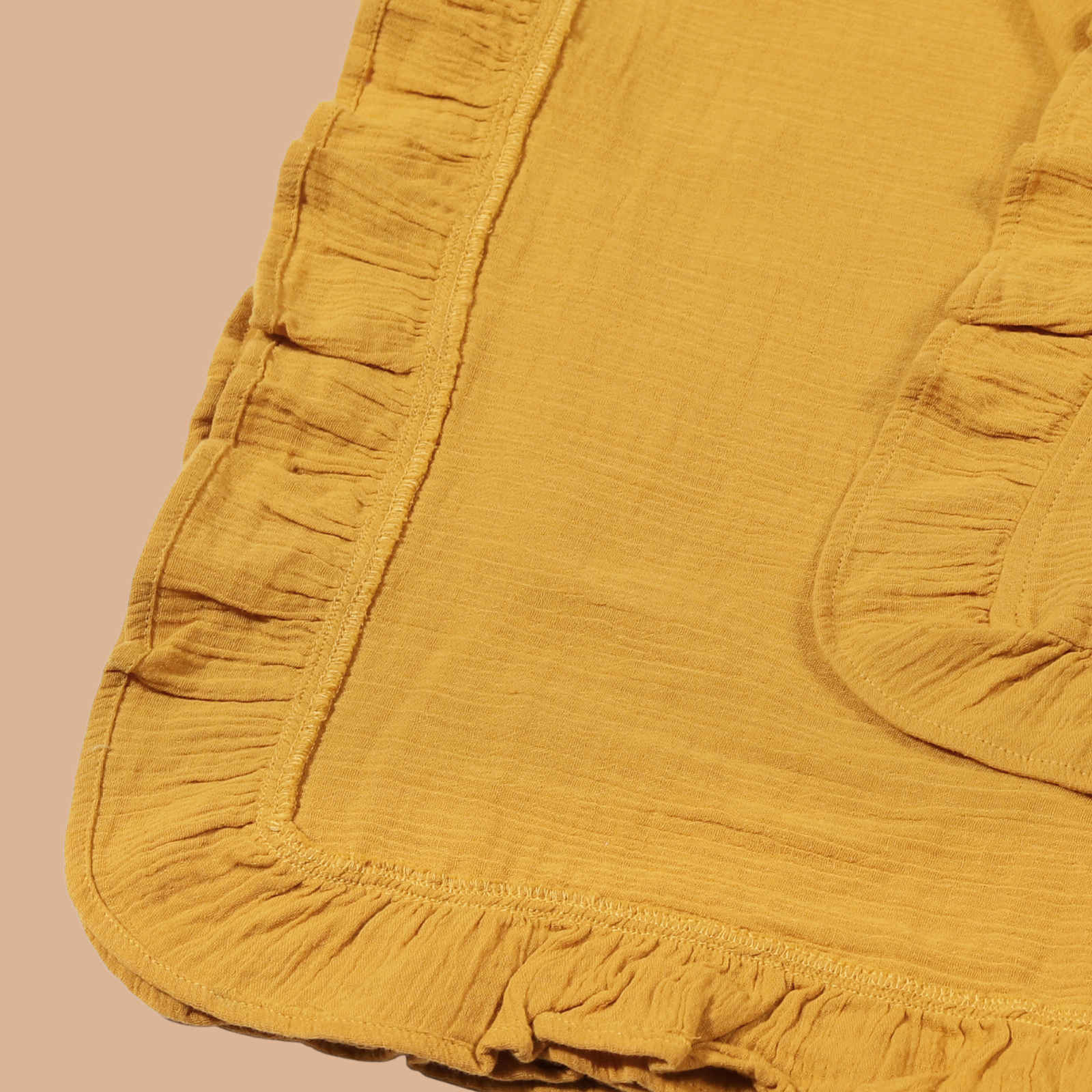 Greendeer 100% Crinkle Cotton Mustard Swaddle Cloth