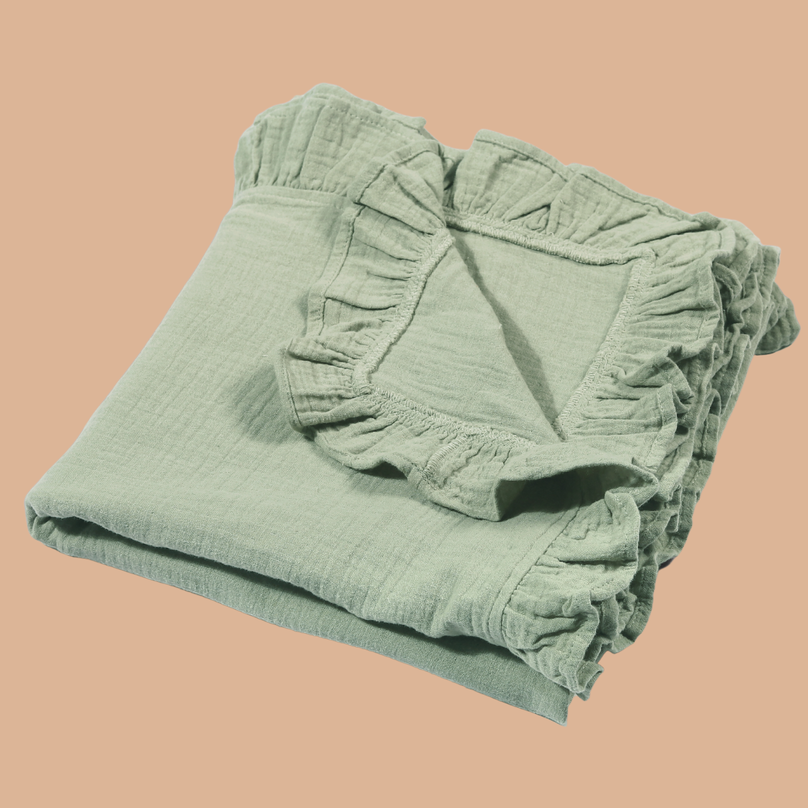 Greendeer 100% Crinkle Cotton Mint Swaddle Cloth