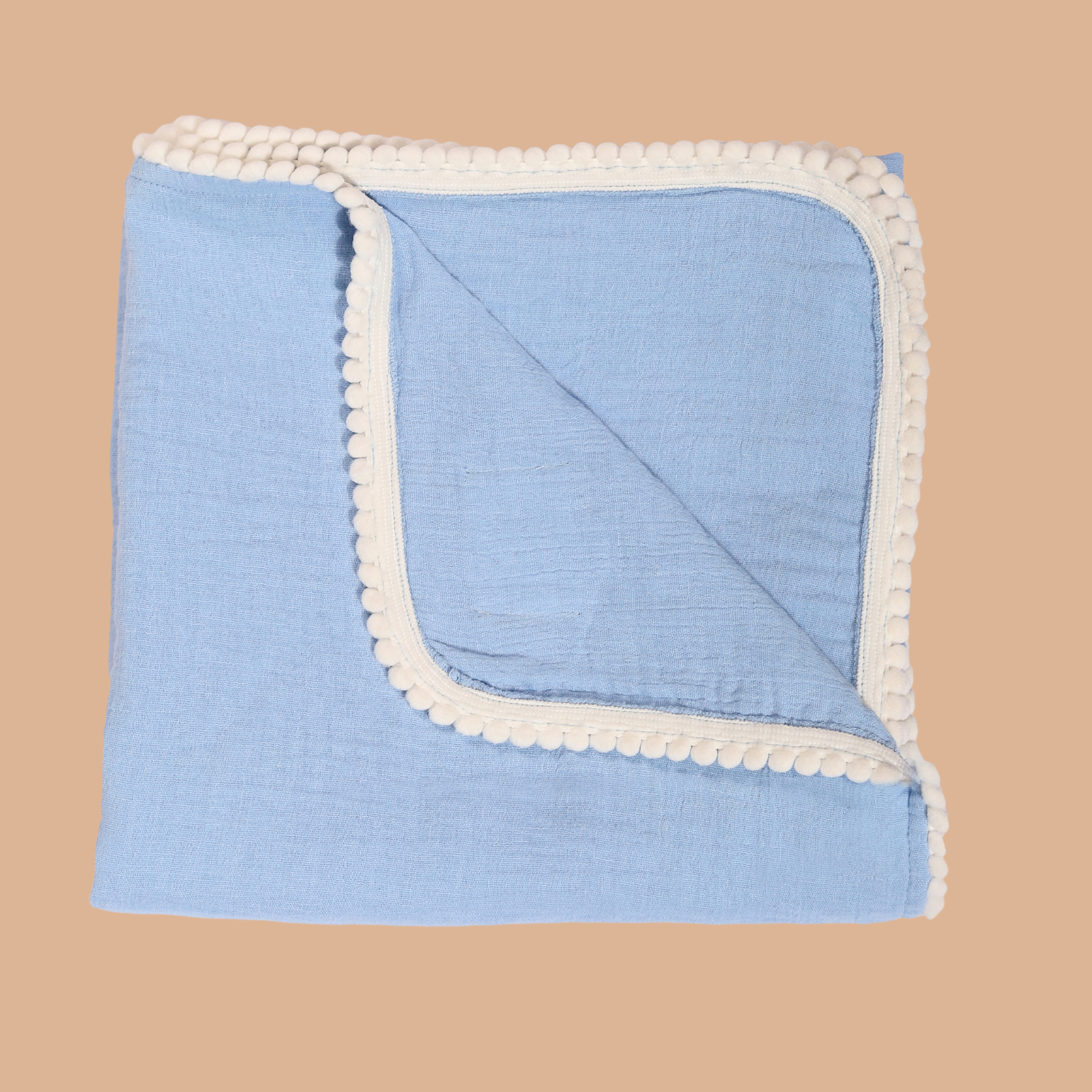 Greendeer 100% Crinkle Cotton Blue Swaddle Cloth