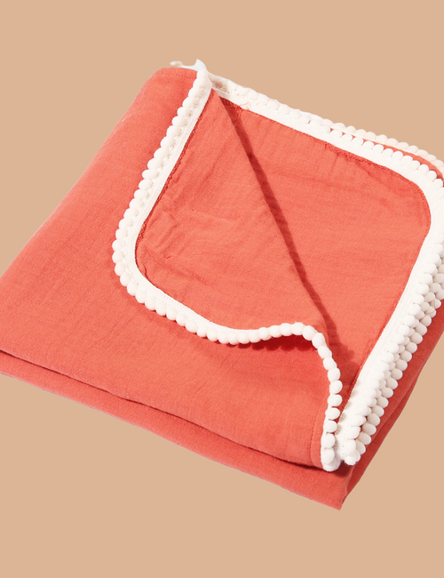 Greendeer 100% Crinkle Cotton Carrot Swaddle Cloth
