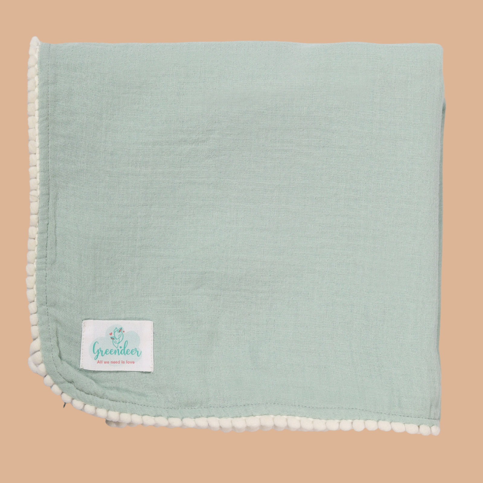 Greendeer 100% Crinkle Cotton Swaddle Cloth - Pack of 3