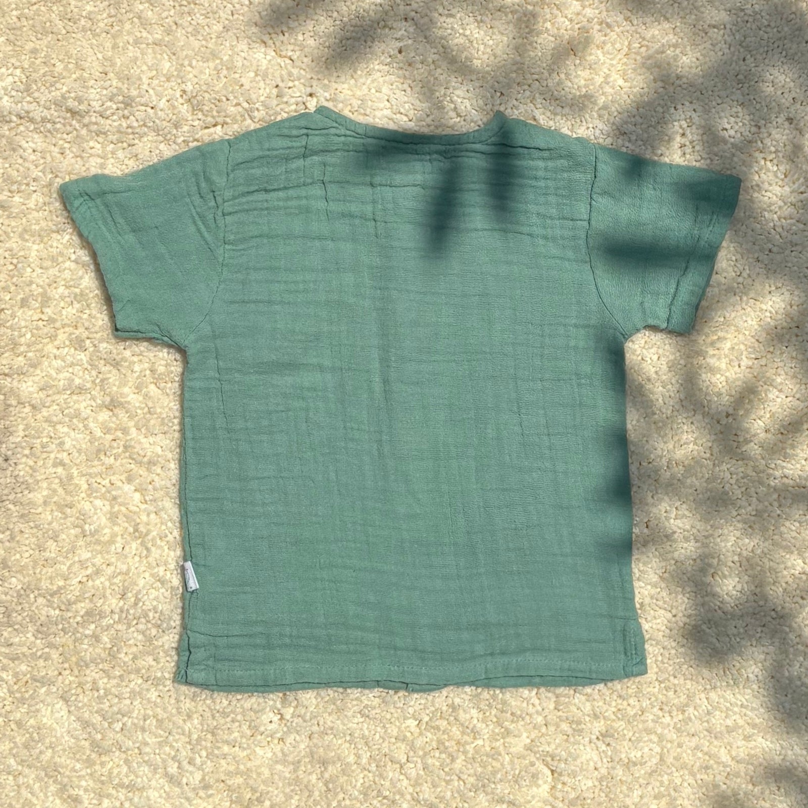 Front Open 100% Cotton Resort Shirt Sea Weed