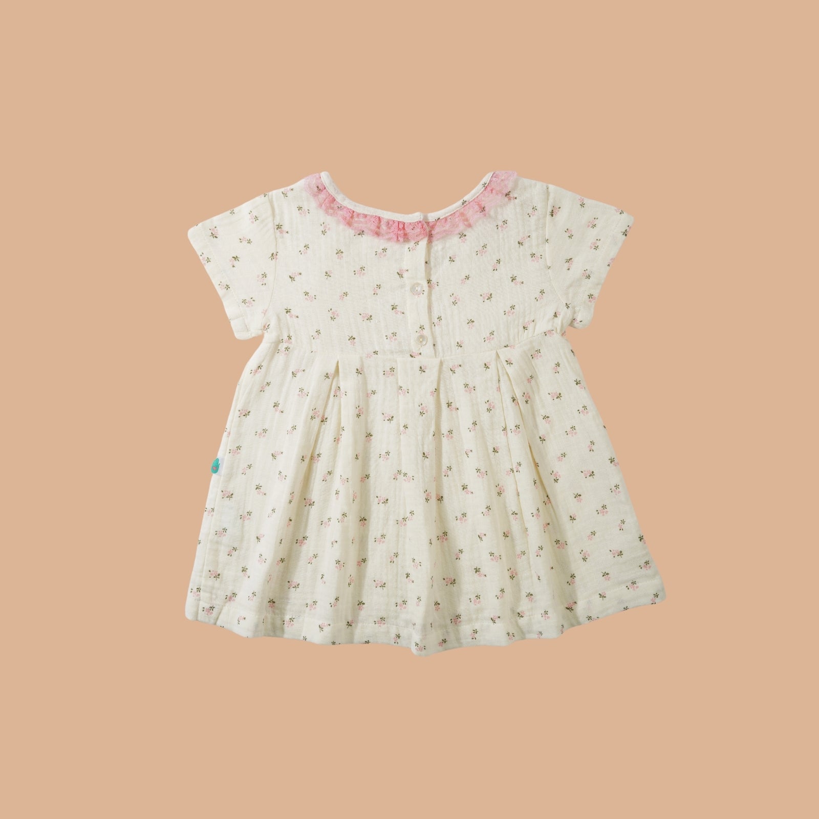 Greendeer Floral Pleated Cotton Frock with Bloomer