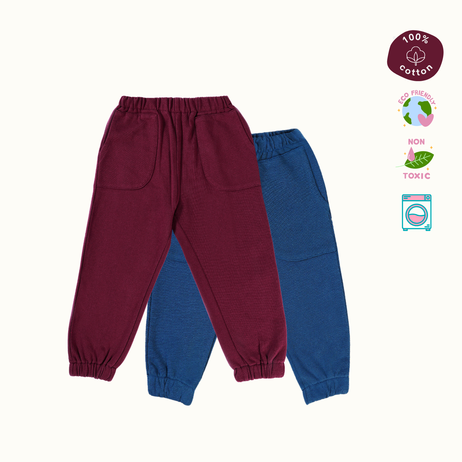 100% Cotton Sweat Pant Combo (Pack of 2)