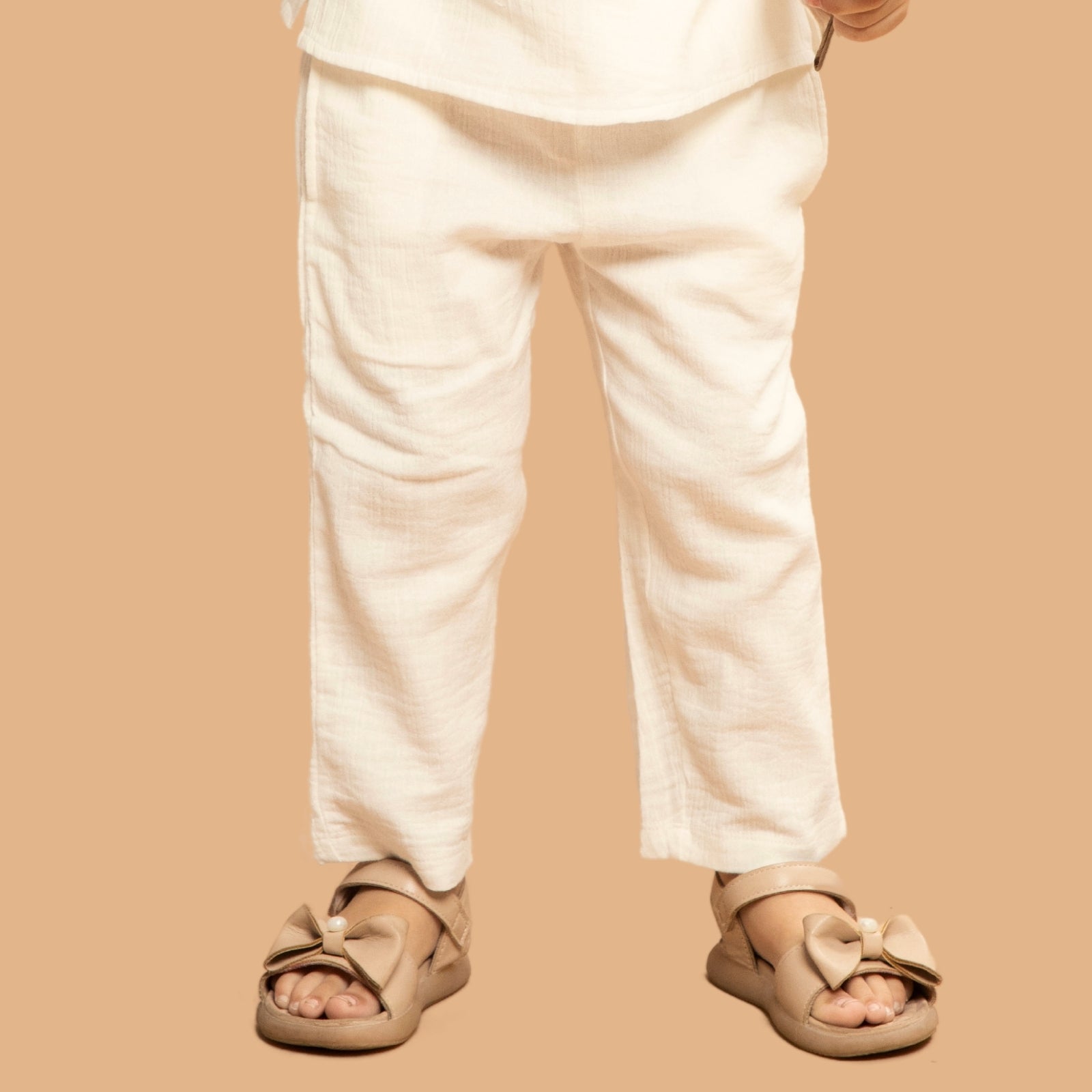 Kids of Greendeer 100% Cotton Resort Pant Off White
