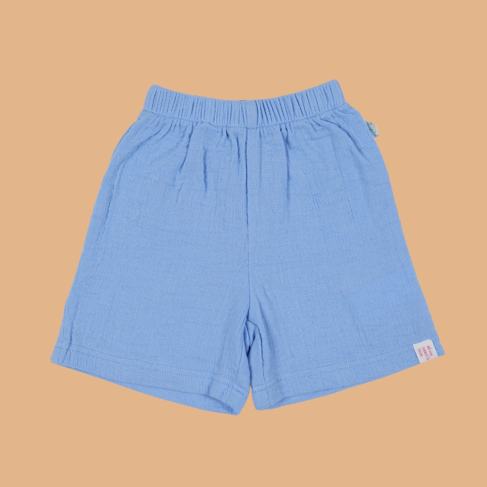 Kids of Greendeer 100% Cotton Resort Shorts Cool Blue