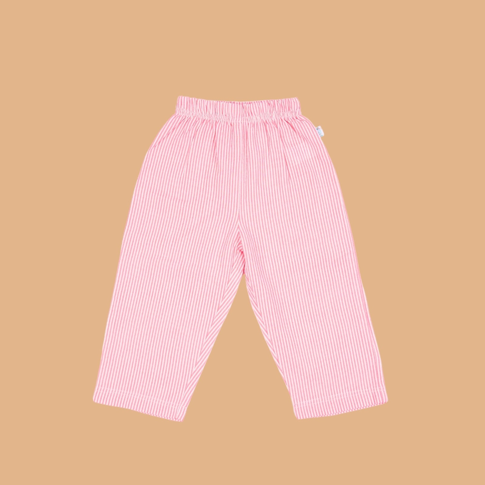 100% Cotton Resort Pant Pink & White