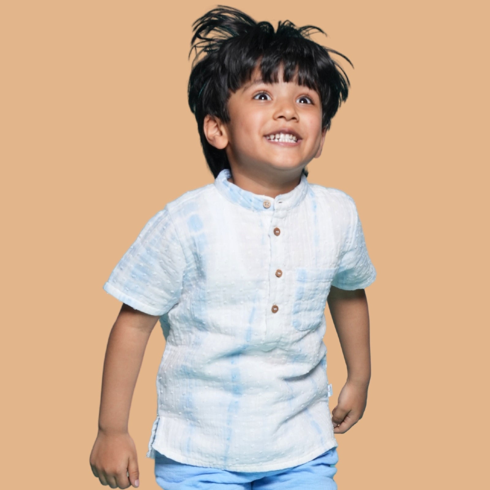 Blue Doodly Kurta Shirt