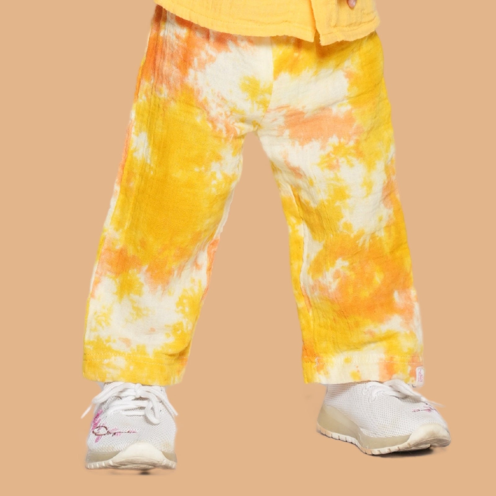 100% Cotton Resort Pant Yellow & Orange