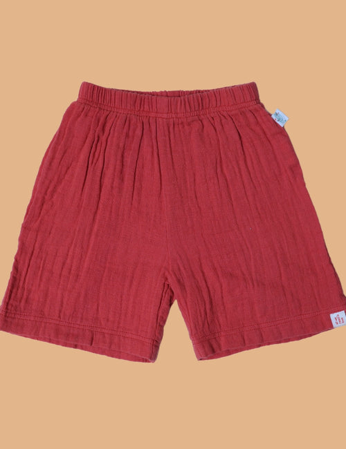 100% Cotton Resort Shorts Nobel Red