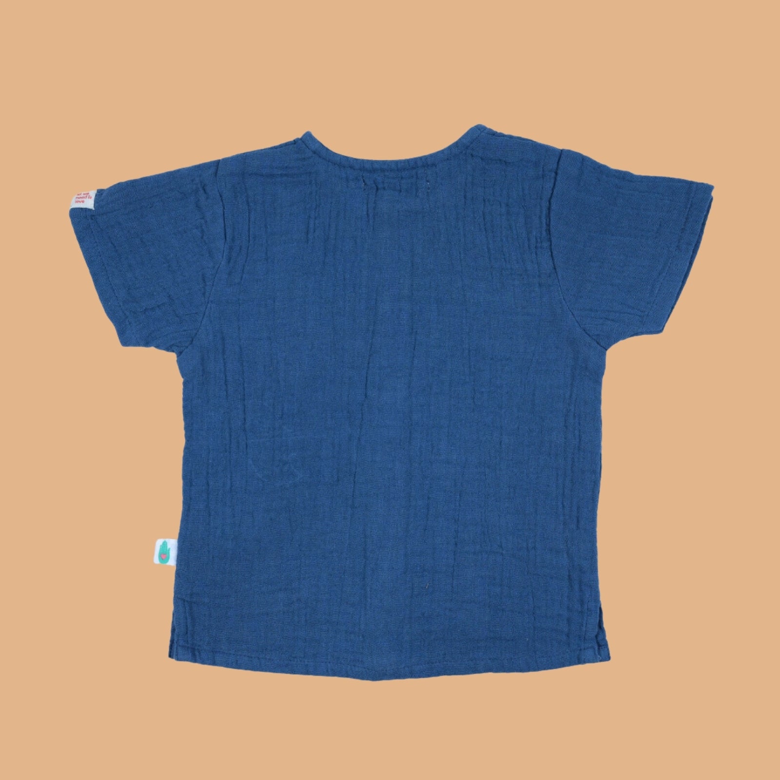 Front Open 100% Cotton Resort Shirt Greek Blue