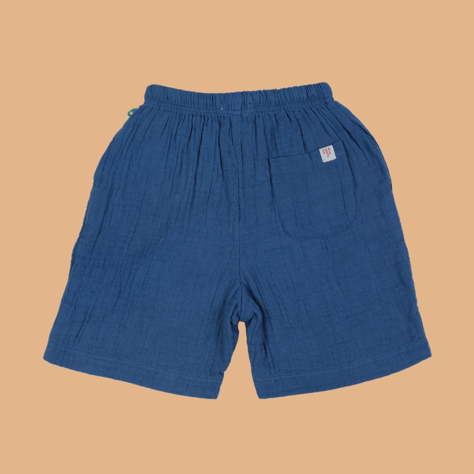 100% Cotton Resort Shorts Greek Blue