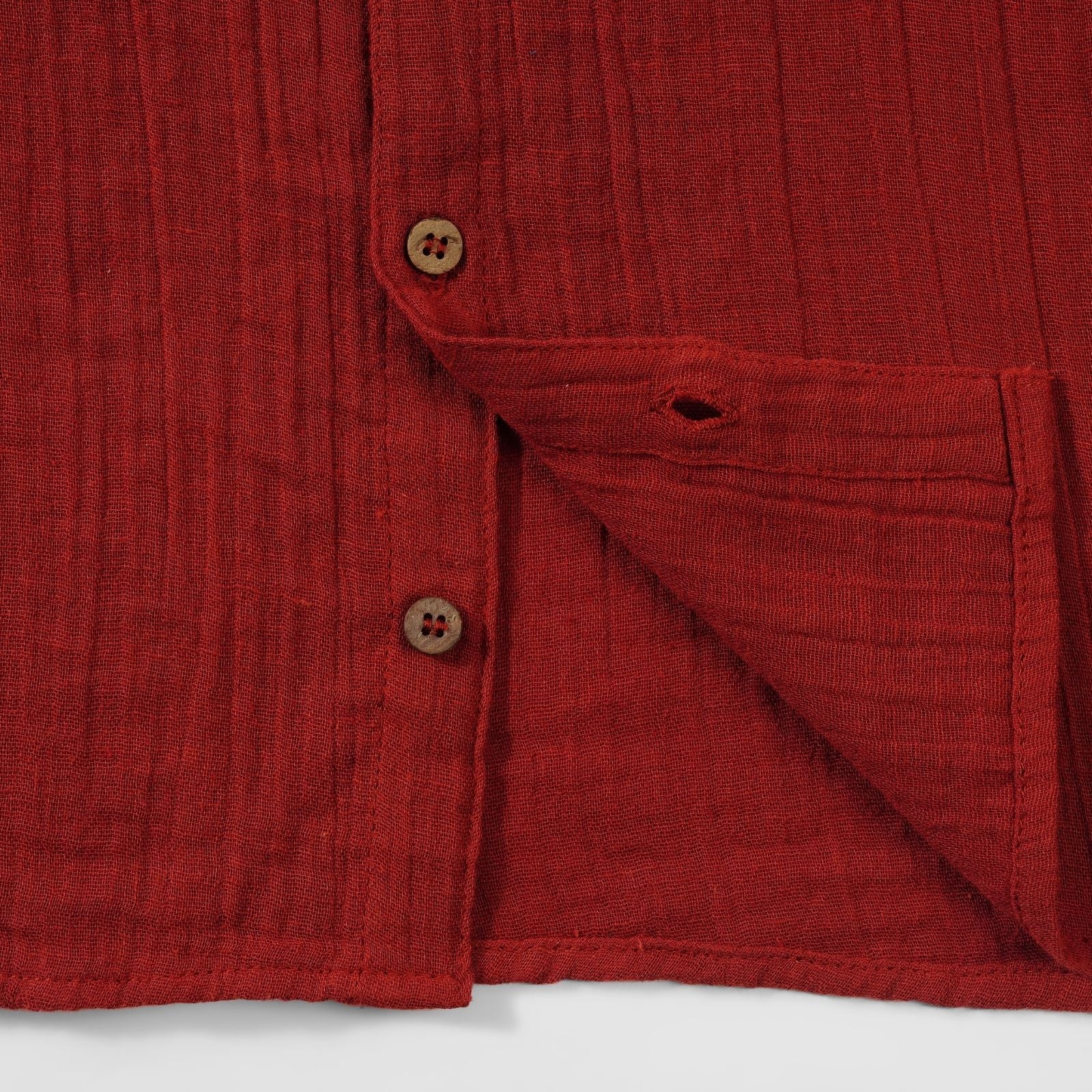 Greendeer Acko Half Sleeve Shirt - Cherry Red
