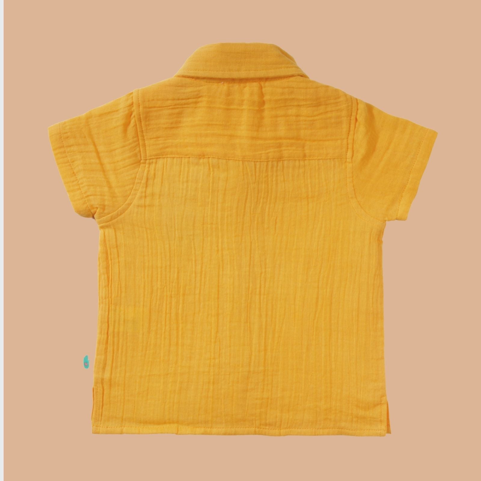 Greendeer Marigold Yellow Shirt with Jungle Print Pants in Cotton