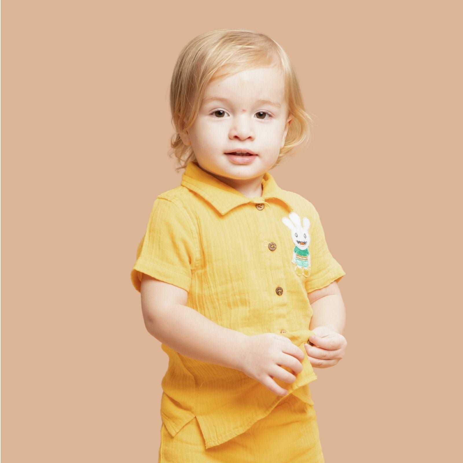 Greendeer Sofo Half Sleeve Shirt - Marigold Yellow