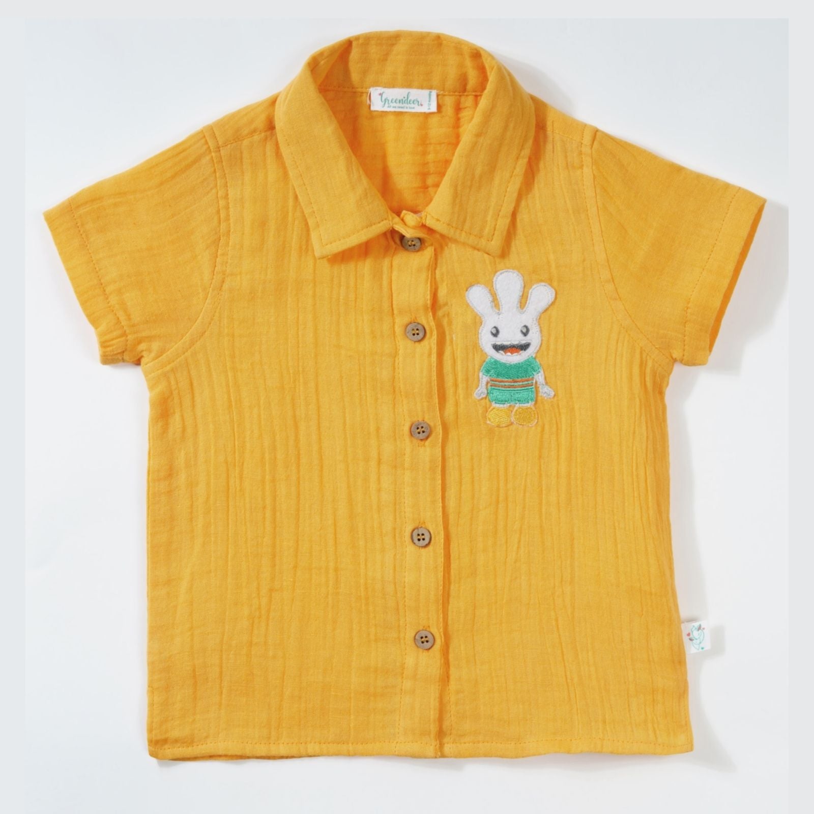 Greendeer Sofo Half Sleeve Shirt - Marigold Yellow