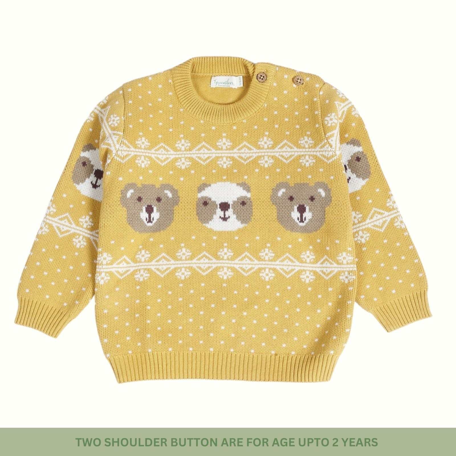 Greendeer Enchanting Bear & Cheerful Dog 100% Cotton Sweater with Lower  Set of 5