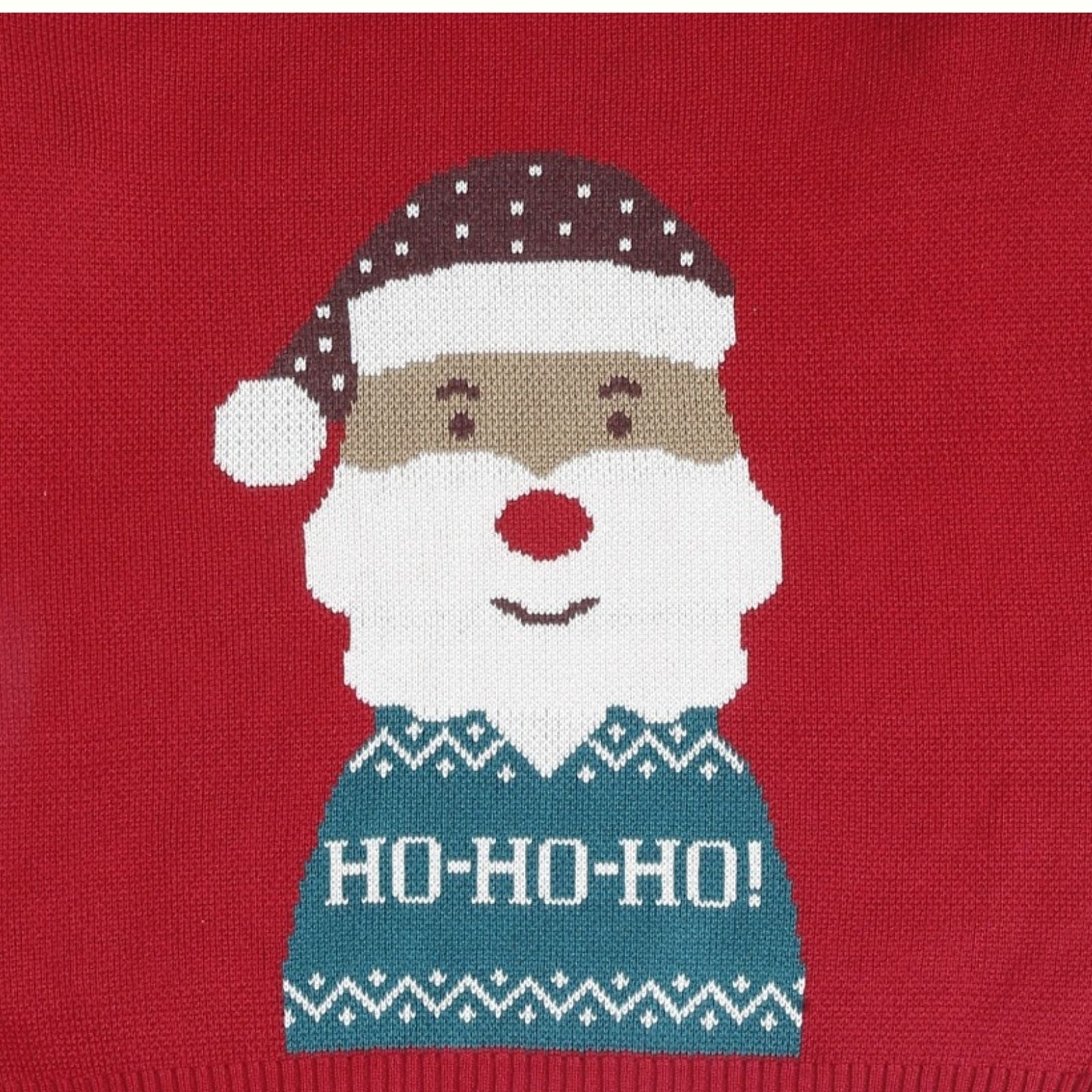 Greendeer Santa & Jaunty/Joyful Reindeer 100% Cotton Sweater with Lower Set of 4