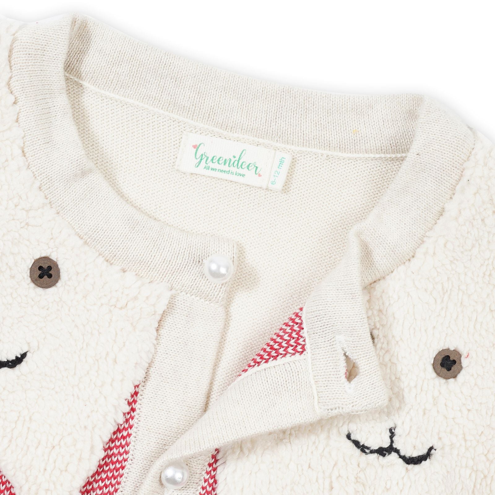 Wiskers  Jacquard Sweater - Red