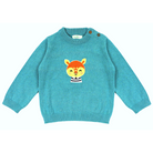 Blissful Reindeer Teal Sweater