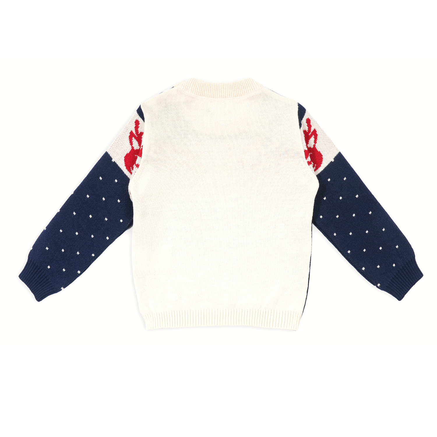 Soulful Reindeer Jacquard Navy Sweater